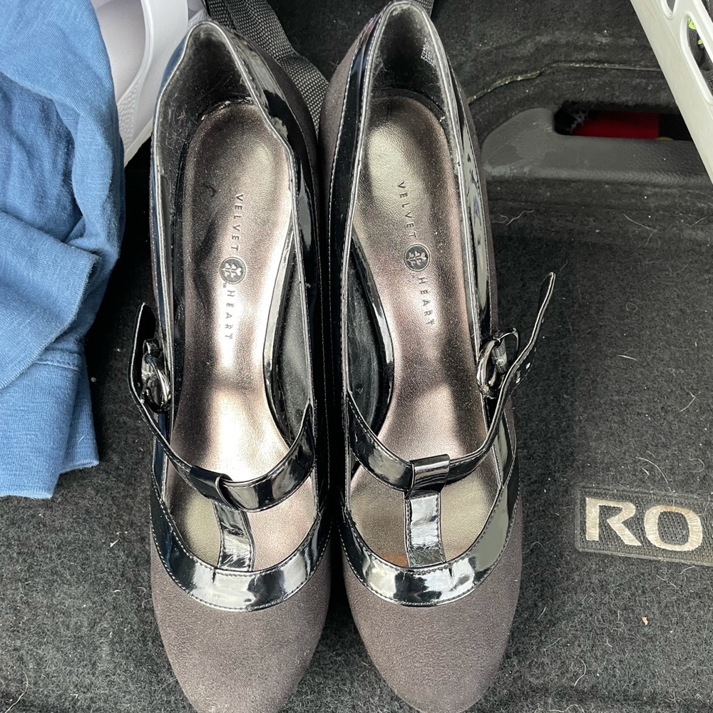 Velvet heart heels